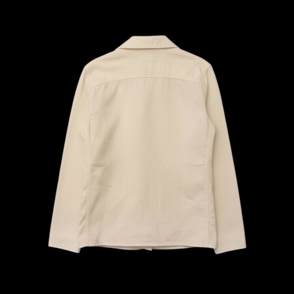 Sandrine Rose Cream Chore Jacket NWT Cotton Linen Workwear Style Size L - Picture 2 of 6